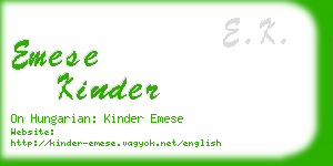 emese kinder business card